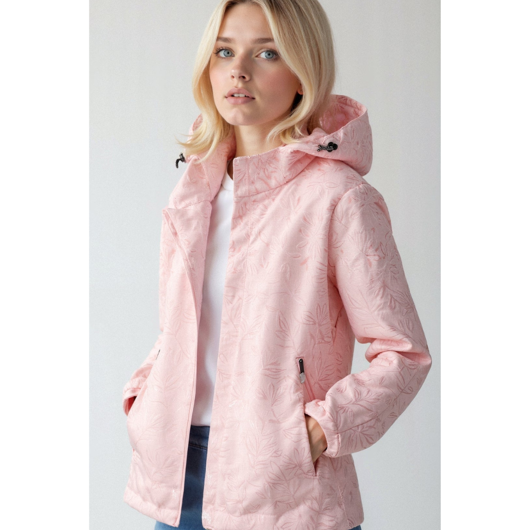 Renata | Veste coupe-vent à capuche avec fermeture éclair frontale pour femme