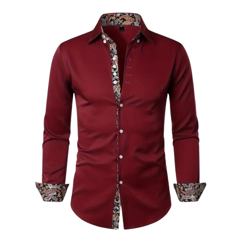 Raphaël | Chemise homme à motif Paisley | Coupe ajustée | Tissu premium