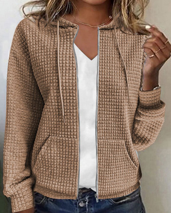 Caroline | Veste décontractée femme à poches | Mélange coton premium | Coupe moderne