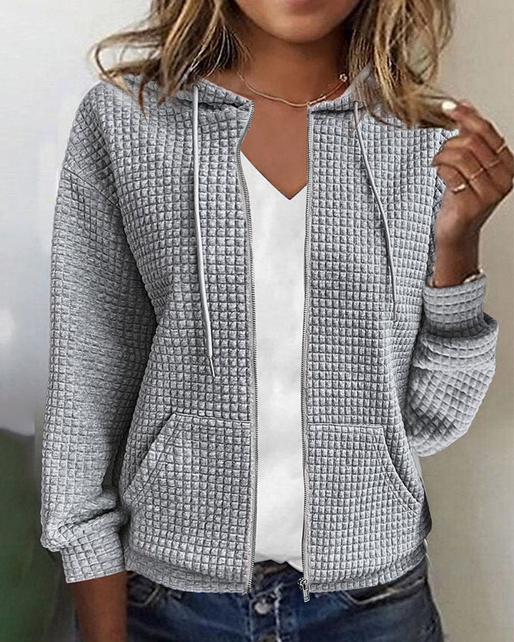 Caroline | Veste décontractée femme à poches | Mélange coton premium | Coupe moderne