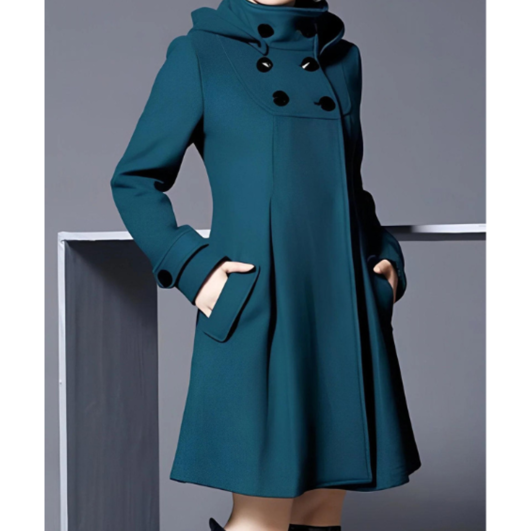 Hannelore | Manteau à capuche au design hivernal élégant pour femme