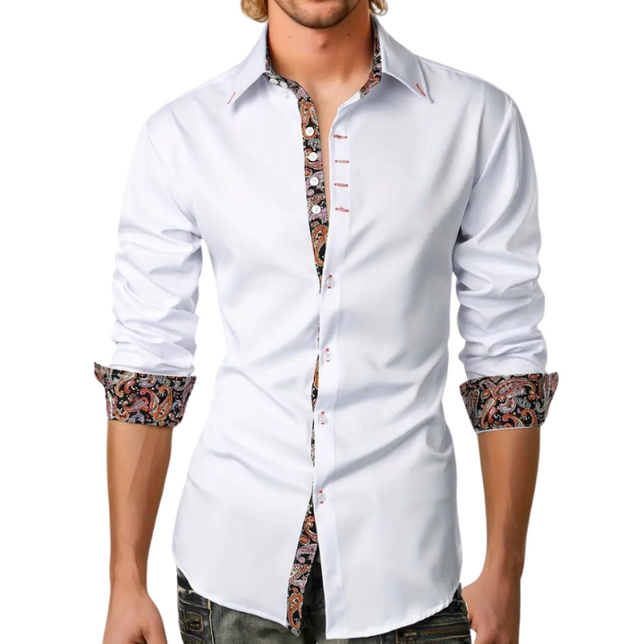Raphaël | Chemise homme à motif Paisley | Coupe ajustée | Tissu premium
