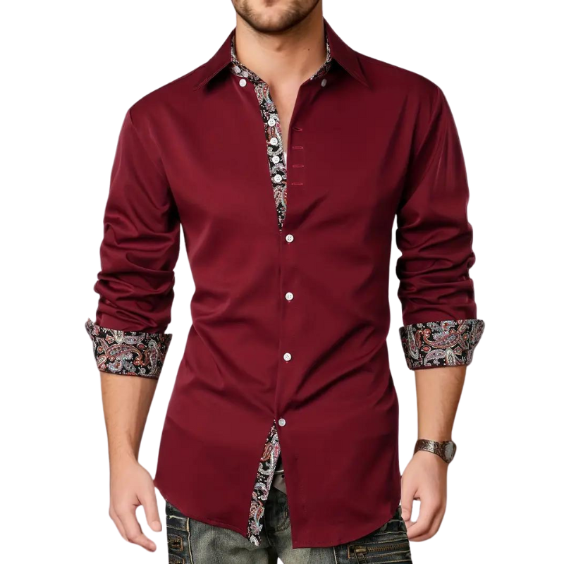 Raphaël | Chemise homme à motif Paisley | Coupe ajustée | Tissu premium
