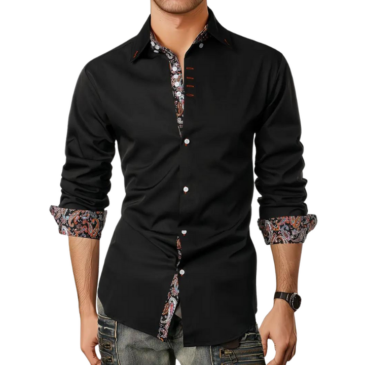 Raphaël | Chemise homme à motif Paisley | Coupe ajustée | Tissu premium
