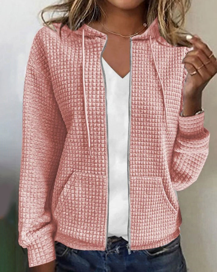 Caroline | Veste décontractée femme à poches | Mélange coton premium | Coupe moderne