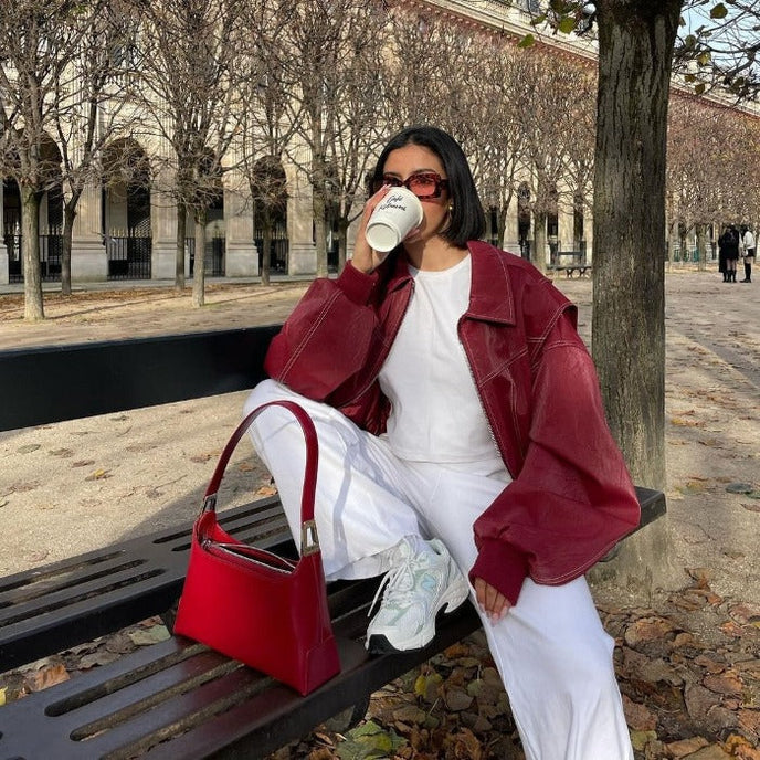 Selene | Veste rouge élégante pour femme