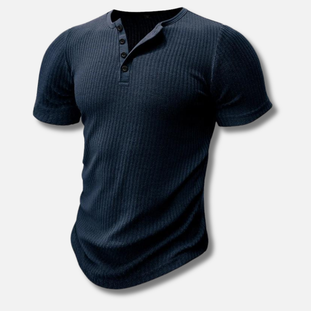 Elite | T-shirt Henley Muscle Fit pour hommes
