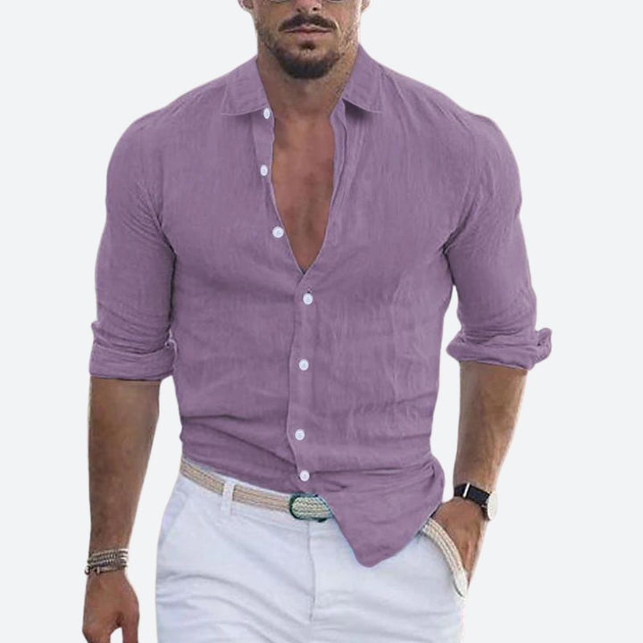 Rogelio | Chemise pour homme à col rabattu avec coupe décontractée pour l&