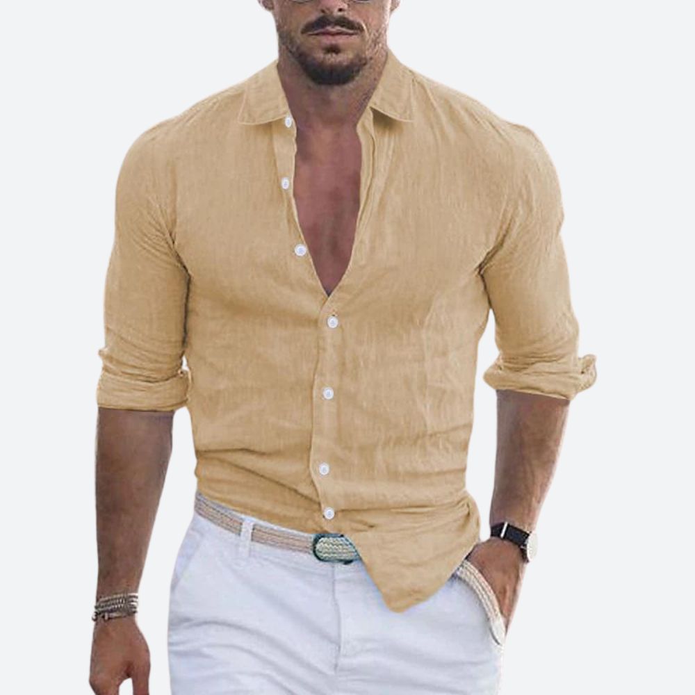 Rogelio | Chemise pour homme à col rabattu avec coupe décontractée pour l&
