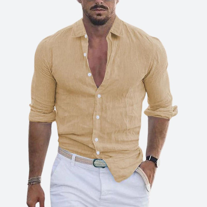 Rogelio | Chemise pour homme à col rabattu avec coupe décontractée pour l&