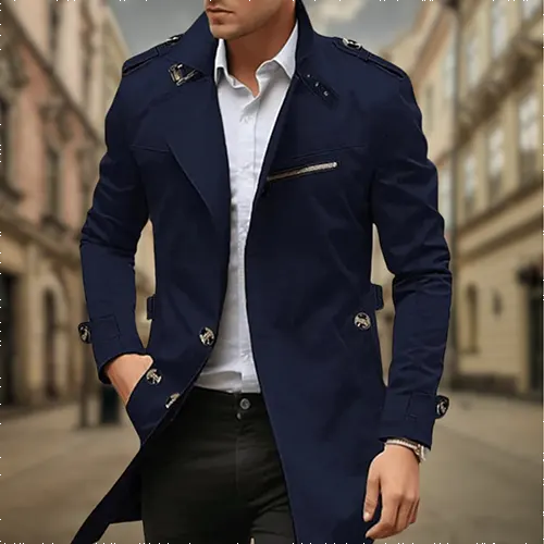 Nikko | Imperméable Trench Coat Croisé pour Homme
