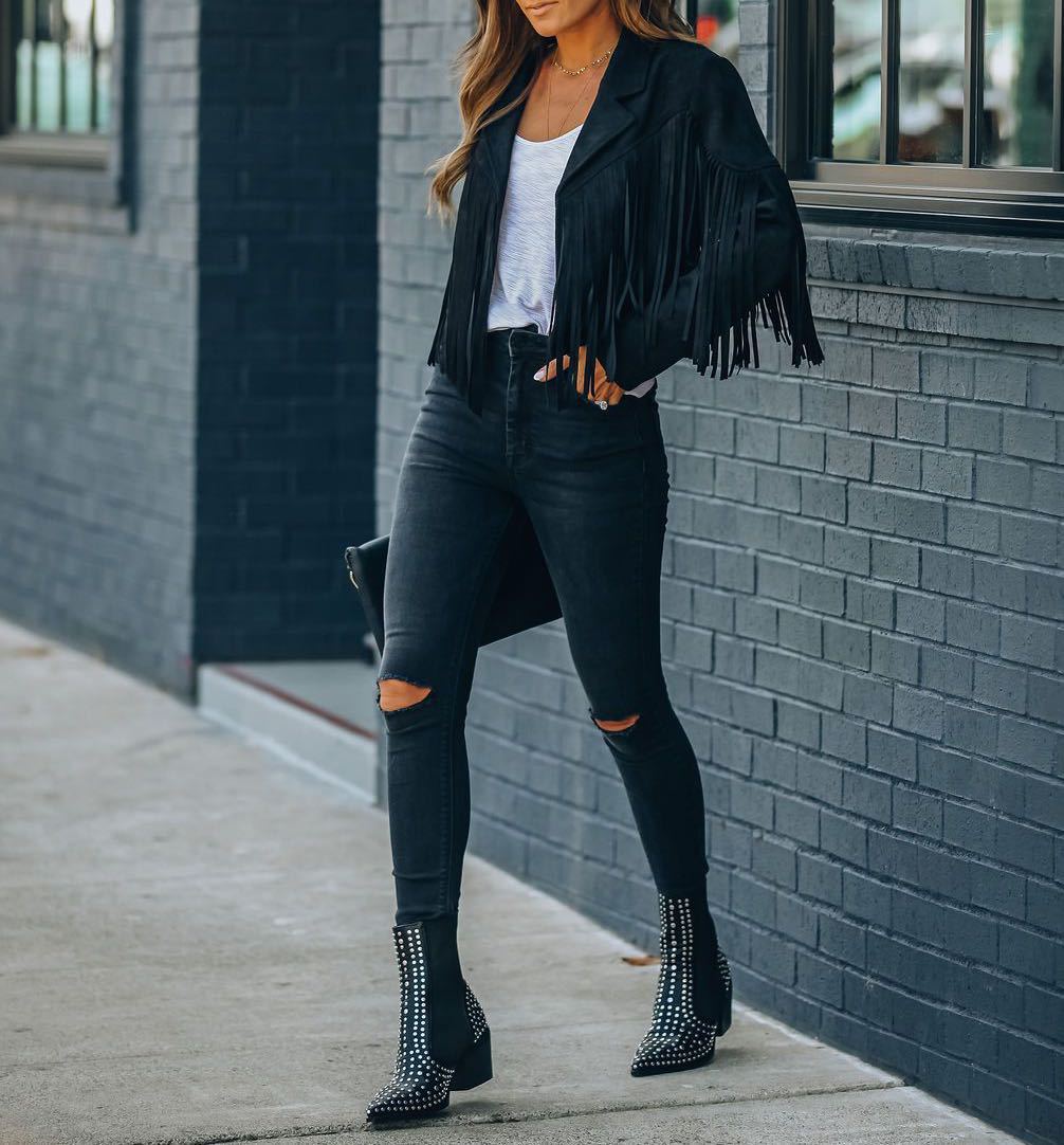 Nikki | Veste à franges au style western pour femme