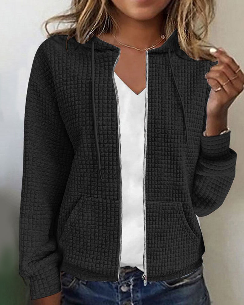 Caroline | Veste décontractée femme à poches | Mélange coton premium | Coupe moderne
