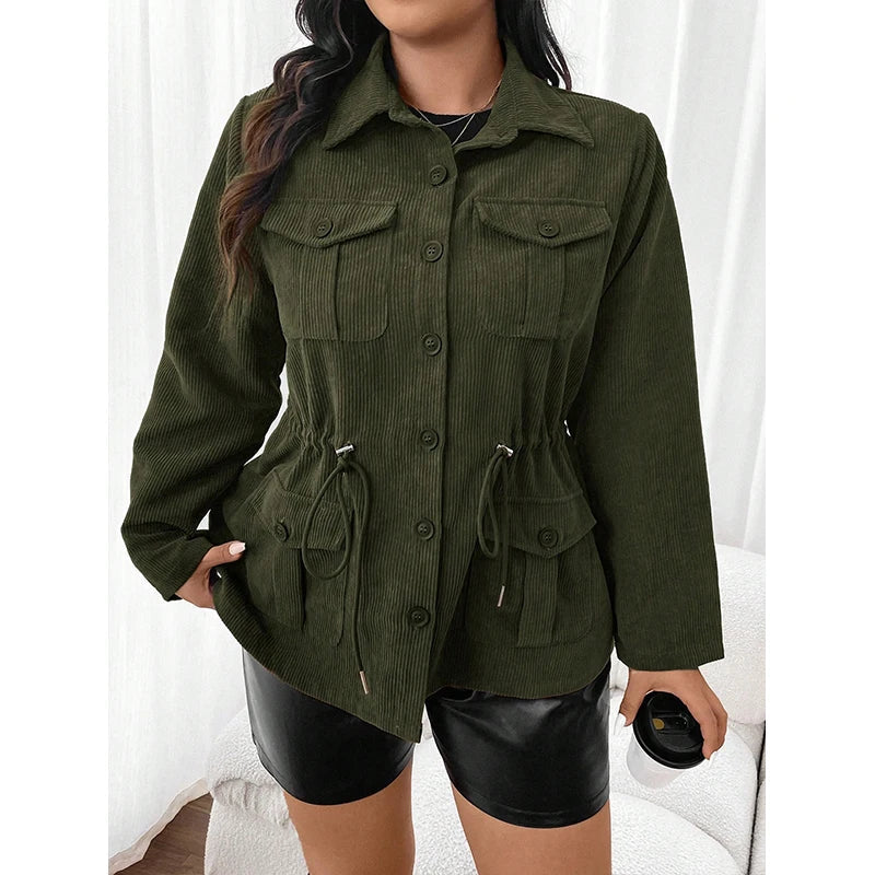 Mireya | Veste en velours côtelé avec poches pour femme