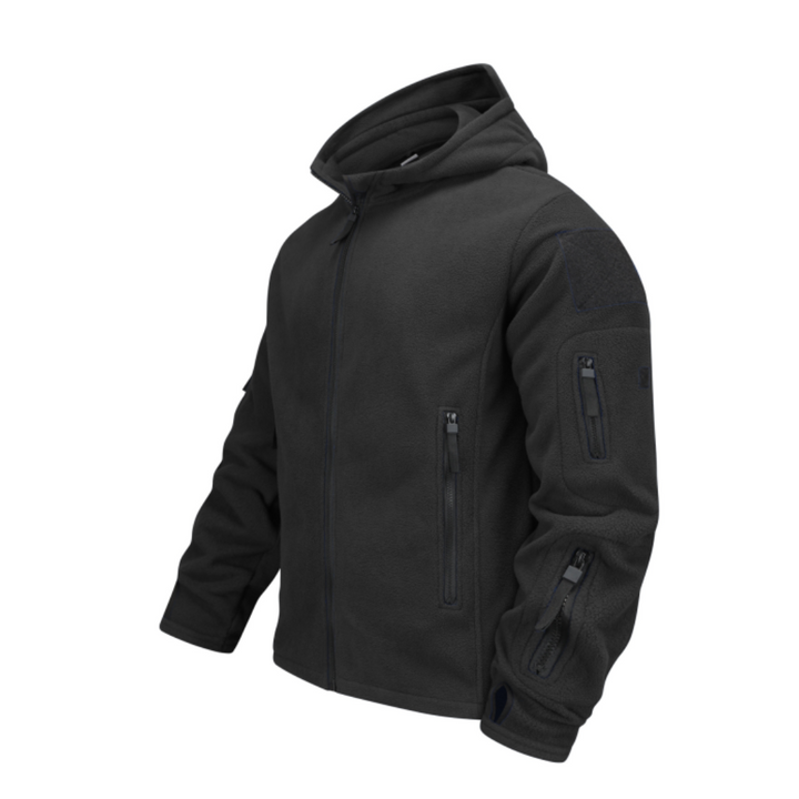 Aadit | Veste zippée coupe-vent à capuche avec multiples poches pour homme