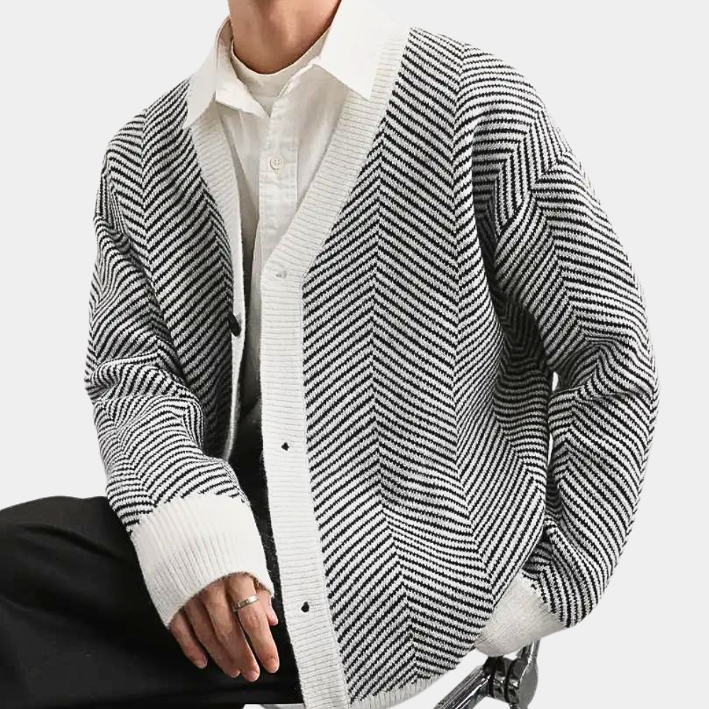 Iskander | Cardigan d’été décontracté en tricot pour homme