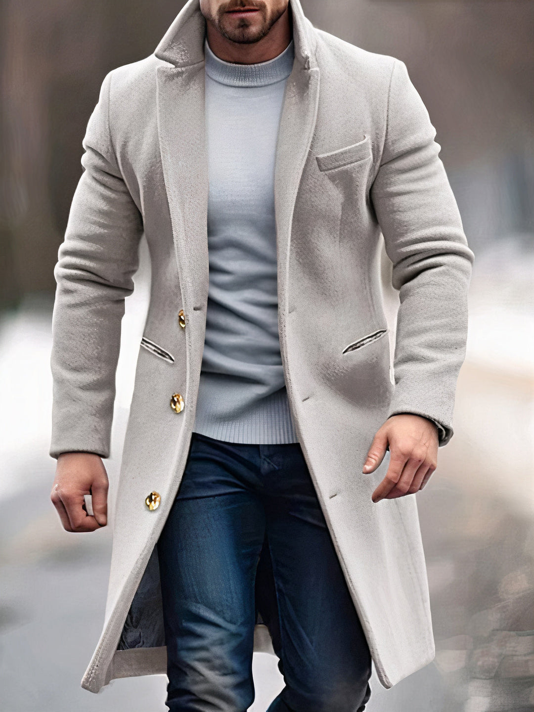 Zeke | Manteau Classique à Coupe Ajustée pour Hommes